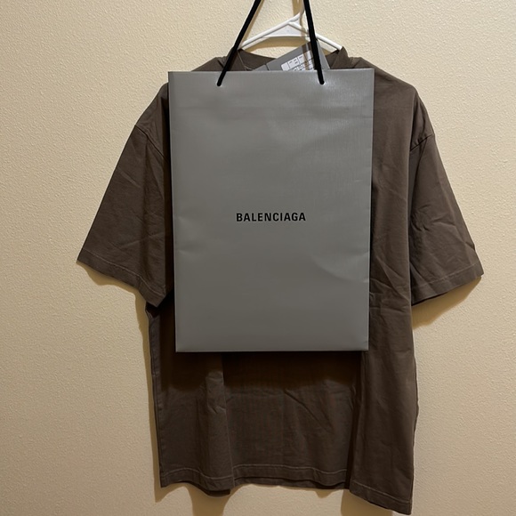 Balenciaga oversized T-shirt, size extra small, brown color - Picture 4 of 4